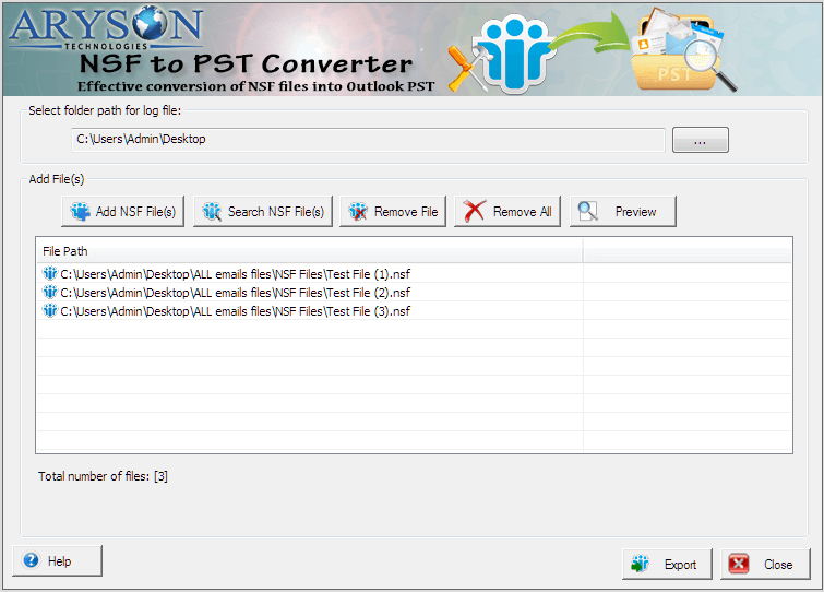 Windows 7 Aryson NSF to PST Converter 22.3 full