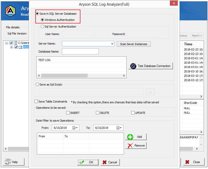 SQL Log Analyzer