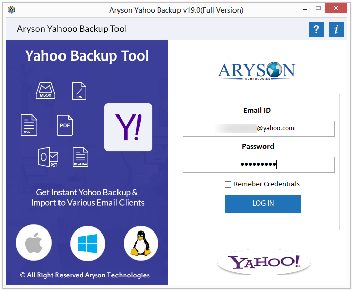 Yahoo Email Backup Software To Download Yahoo Emails To Hard Drive