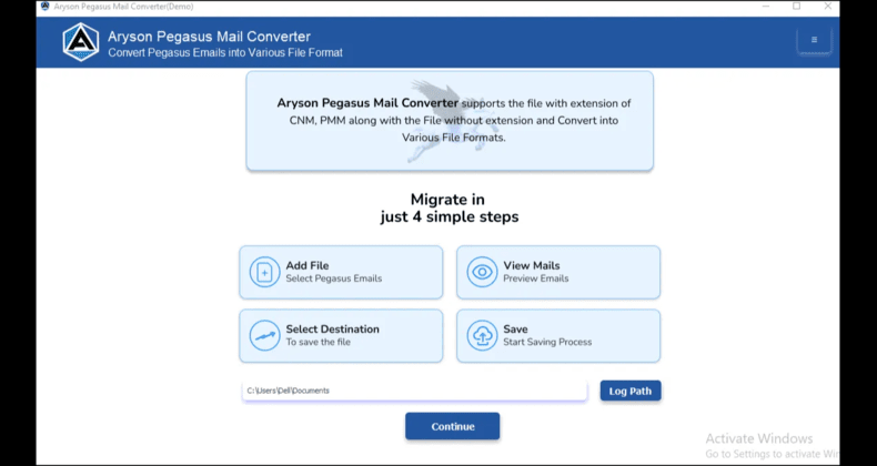 Windows 8 Aryson Pegasus Mail Converter Tool full