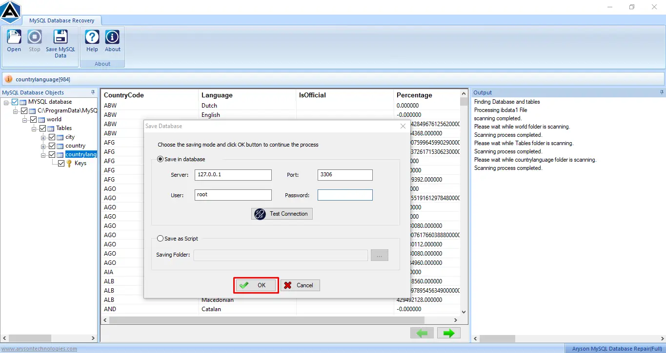 xampp data recover