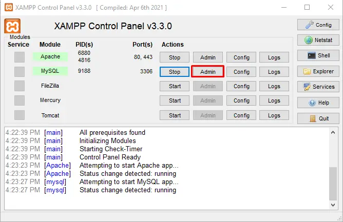 xampp data recover