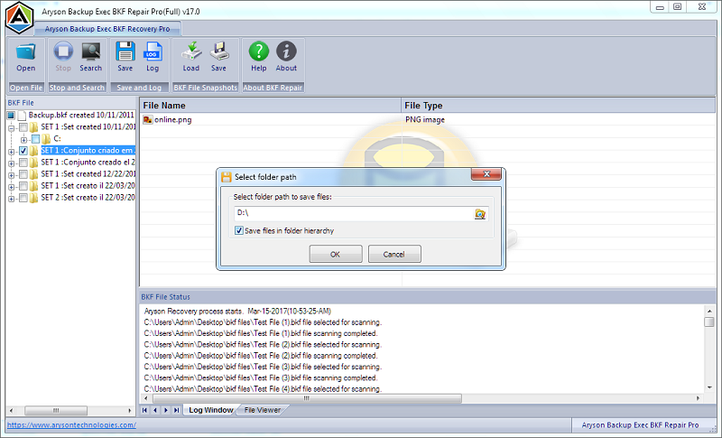 Aryson Backup Exec BKF Repair Pro Windows 11 download