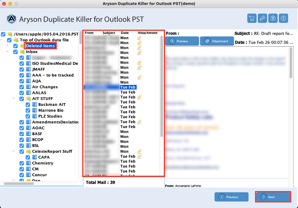 migrate MBOX data