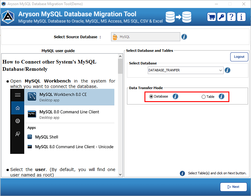 MySQL Database Migration