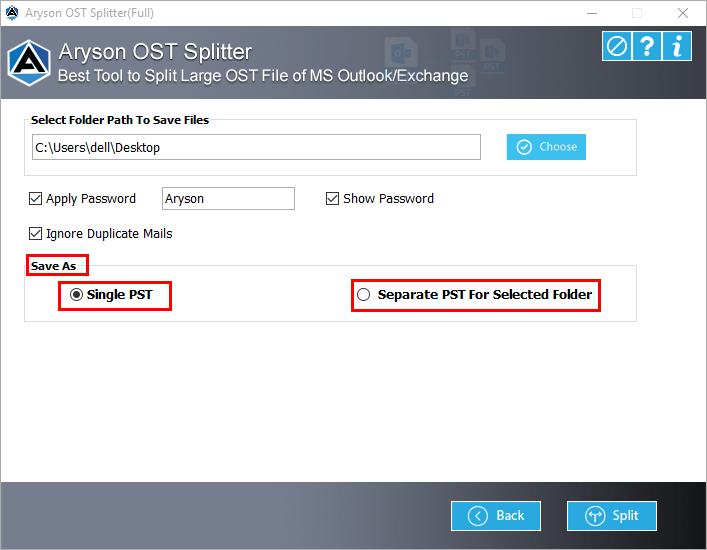 OperaMail Backup interface