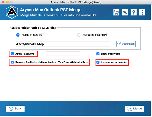 Mac Outlook PST Merge