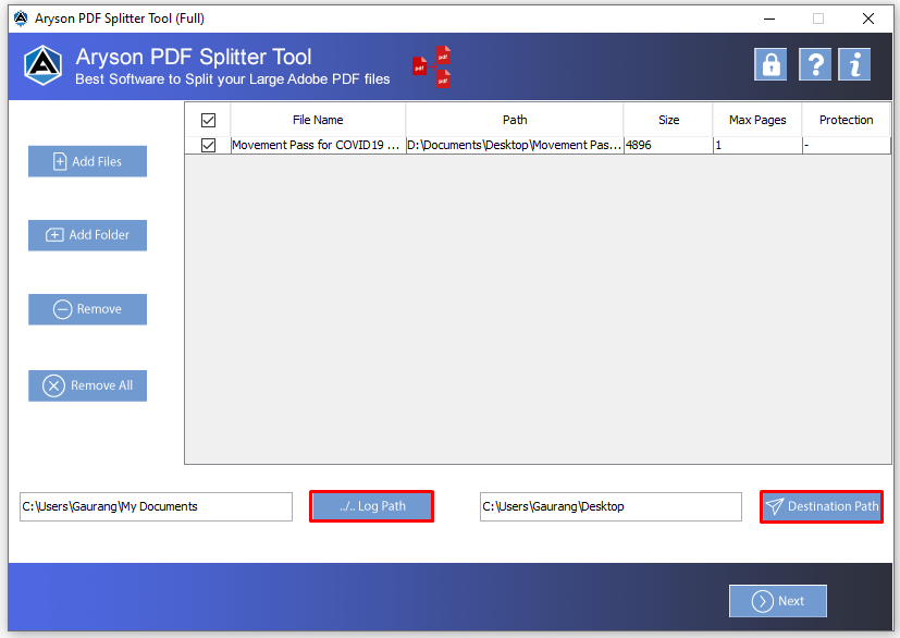 PDF Splitter