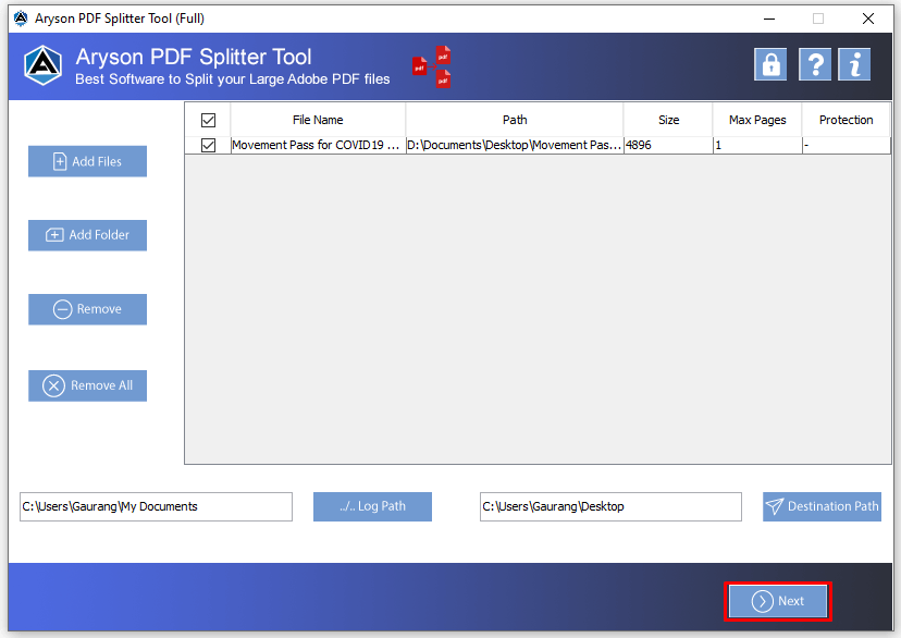 PDF Splitter