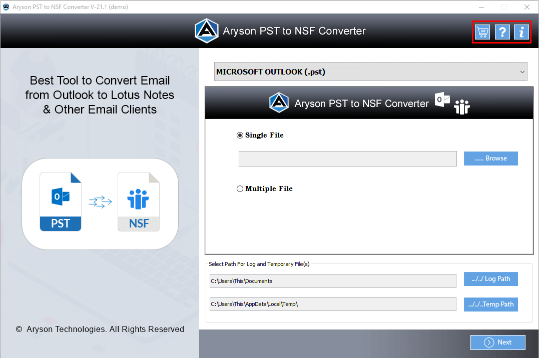 PST to NSF Converter