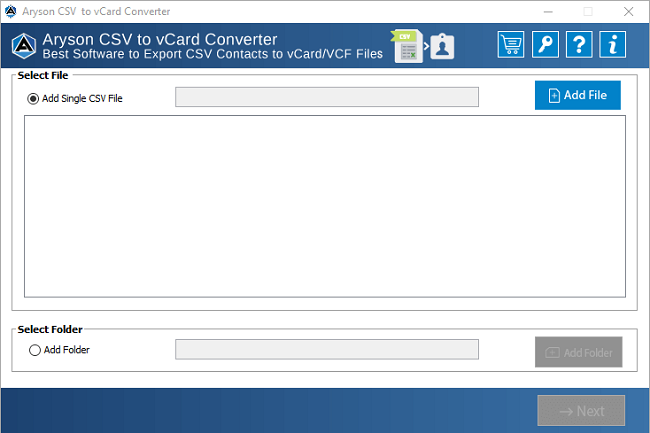 Windows 8 Aryson CSV to vCard Converter full