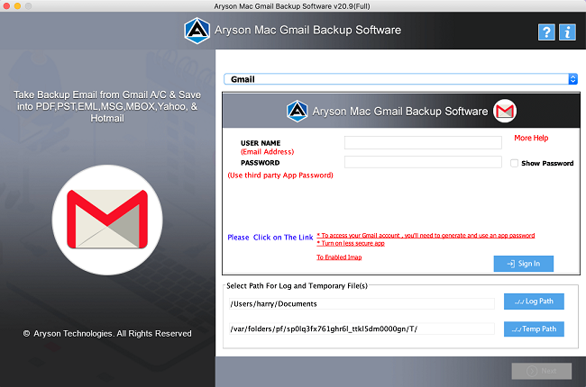 Aryson Mac Gmail Backup Tool 22.8 full