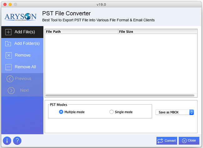 Aryson PST File Converter for Mac software