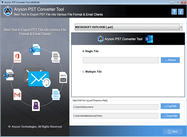 Aryson PST Migration Tool 21.4 full