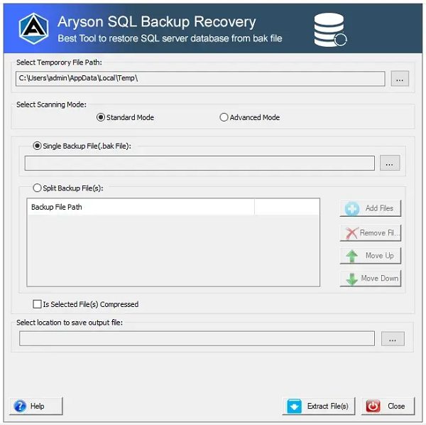 Windows 8 Aryson SQL Backup Recovery full